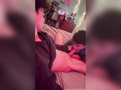 Hot twink suck big dick friend
