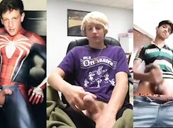 A collection of Bunch of boys stroking and cumming