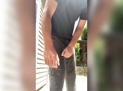 Latino Twink Strips In Garden & Wedgies Himself In White Briefs porn