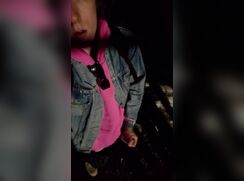 Masturbating my small cock outdoors and eating cum - 08-08-25