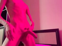 A vulgar boy has fun with his huge uncircumcised dick and inserts his... - 08-09-25