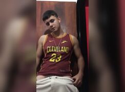 Young Latino basketball player