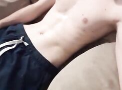 Slim boy big cock solo