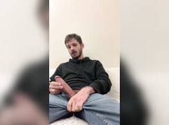 Big dicked french guy jerking off