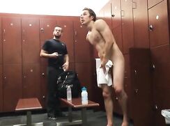 Locker-room spycam: Hot twink