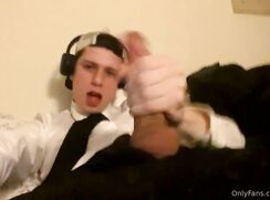 Fat Cock Twink jerks off and cums