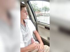 In the parking lot and got horny