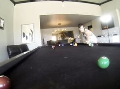 You can only play with your balls on the table