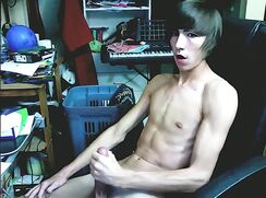 Tall Slender Dark Hair Guy with Abs wanks off - AI Enhanced