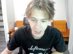 Twink Plays with Uncut Cock and Balls