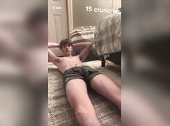 DarthBeFit working out in shorts