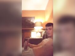 cute italian showing his monster cock