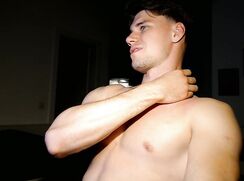 Hot Hunk Alexander Plays with Fleshlight