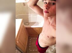 Cute guy jerking dick
