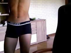 Guy cock ass body jerking solo porn