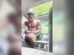 Twink BBC Cums In Car