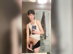 cute big cock luke baited on bed off