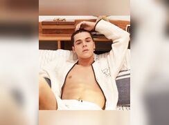 Cute guy jerking and cumming