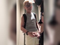 (Ducal) Wanking and getting sucked  in a dressingroom