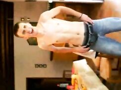Drunk English boy strips naked