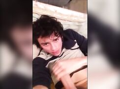 Acneboy selfie with cum