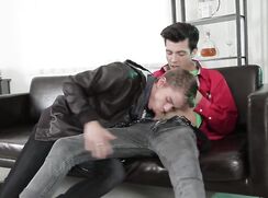 I was horny so I went straight on my date in the couch even though he looked hesitant