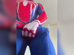 Spider-Man Cums In Costume porn