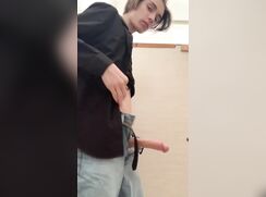 cute showing ass in public toillet porn