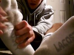 Verbal teen shows off his sneakers and socks