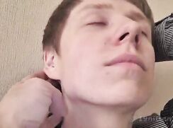 Sweet Russian lets herself be caressed everywhere until he comes.