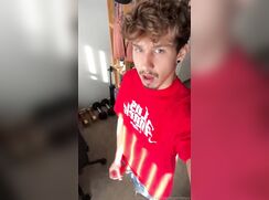 cute curly blonde spicey mikeyy wanking off