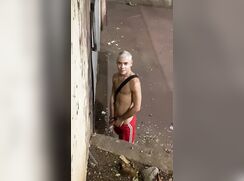 Brazilian Lad Back Alley Piss