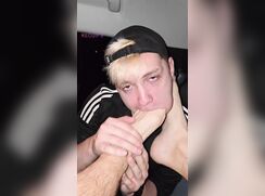 Blond Twink Footjob porn
