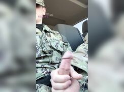 US Navy Car Jerk porn