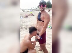 Beach Deepthroat porn