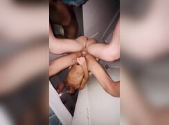 Girl Asks Muscular Neighbor to have Sex with her Little Brother