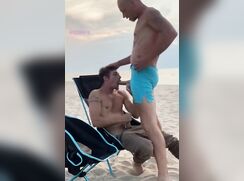 Jock Beach BJ For Older Man With Facial porn
