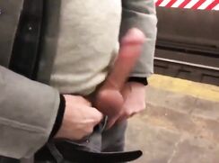 NYC Subway Jerk & Cum porn
