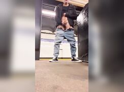 Poppered Up Wank On Subway Platform porn