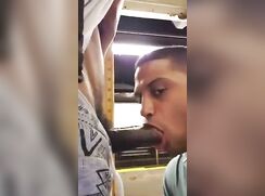 Deepthroat BJ On Subway Platform Between Black & Latino porn