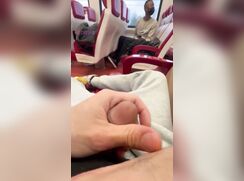 Caught Jerking Cock On Public Train porn