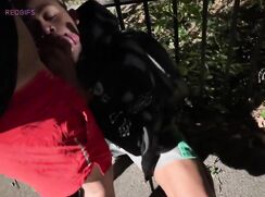 Black Twink Gives Street BJ porn