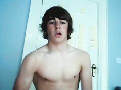 Dark Hair Slender College Guy wanks off on webcam - AI Enhanced