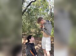 Feet and spit teen master and sub