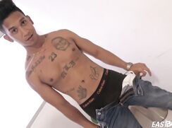 Hot latino boy with big smile and big dick