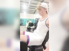 Blond Jock Singlet Boner In Gym porn