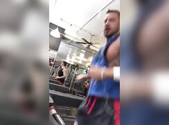 Jock Cock Caught Flopping Around On Running Machine porn