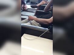 Airport Lounge Boner Caught porn