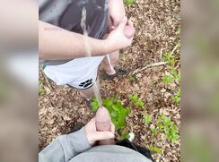 Pissing On Him In The Park porn