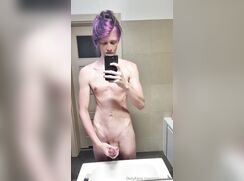 cute purple hair polarny baited hot off
